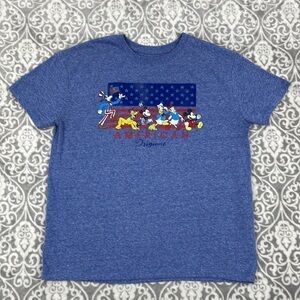disney shirt american original blue cotton polyester women small